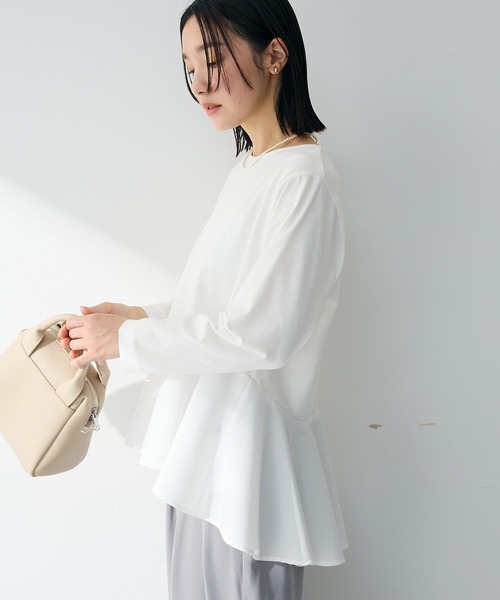 tシャツ ドッキングペプラムプルオーバー レディース WEB限定カラー