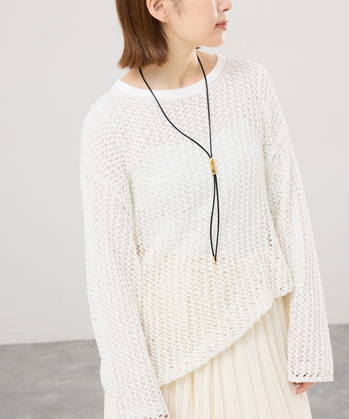 IENA（イエナ） ニット セーター ギマメッシュプルオーバー レディース