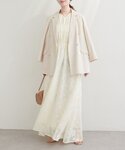 ワンピース ジャガードウエストリボンワンピースの詳細画像2