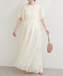 ワンピース ジャガードウエストリボンワンピースの詳細画像5