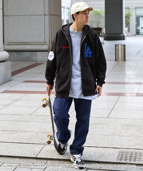 MLB ジップアップパーカー M ブラック メンズ : ZOZOTOWN Yahoo!店