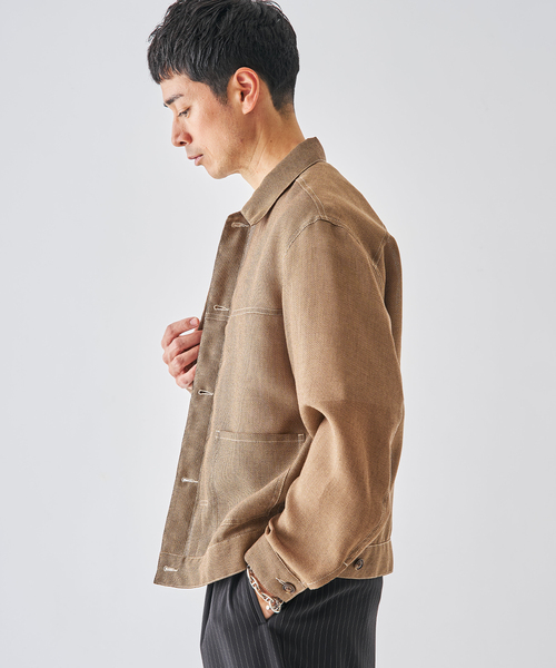 LENO HUNTING JACKET [UNISEX] 未使用品 EDIFICE（エディフィス） コート ジャケット LENO メッシュトラッカー