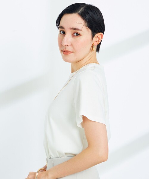 「NOLLEY'S Sophi」 半袖Tシャツ 36 オフホワイト レディース_画像6