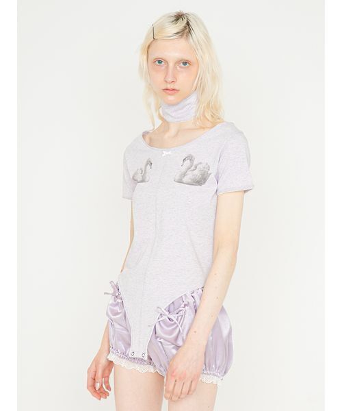 SORIN（ソリン） tシャツ 半袖 Swan Printed Choker Bodysuit/スワン