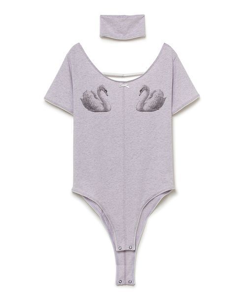 SORIN（ソリン） tシャツ 半袖 Swan Printed Choker Bodysuit/スワン