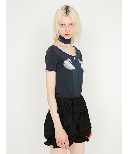 SORIN（ソリン） tシャツ 半袖 Swan Printed Choker Bodysuit/スワン