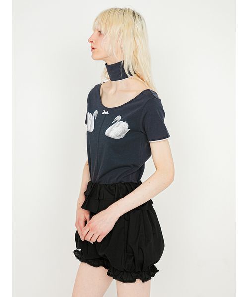 SORIN（ソリン） tシャツ 半袖 Swan Printed Choker Bodysuit/スワン