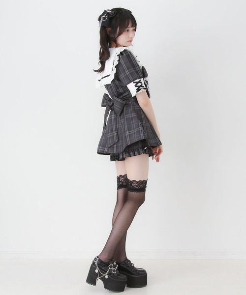 DearMyLove セットアップ キラキラハートビジューリボンセーラー