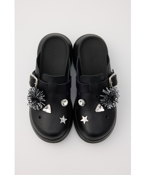 未使用　STACCATO スタッカート　厚底スパンコールスニーカー 黒 22.5 STACCATO（スタッカート） スニーカー アルビジアーバンクロッグ