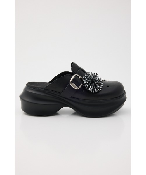 STACCATO ビジュー付き サンダル ブラック24㎝美品レディースサンダル黒 STACCATO（スタッカート） スニーカー アルビジアーバンクロッグ