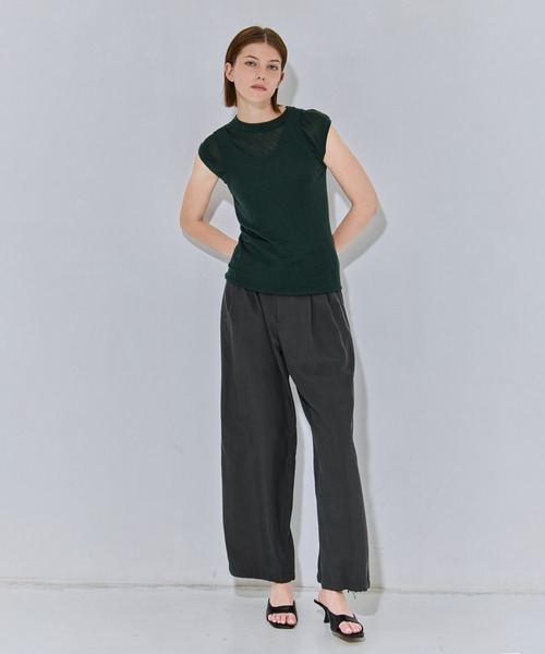 ATON（エイトン） パンツ 「ATON/エイトン」SILK SUEDE WIDE EASY