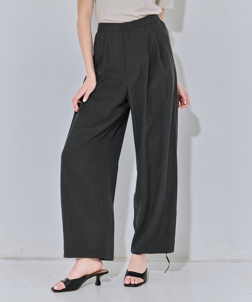 ATON（エイトン） パンツ 「ATON/エイトン」SILK SUEDE WIDE EASY