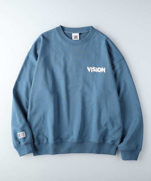 「VISION STREET WEAR」 スウェットカットソー L ブルー メンズ_画像8
