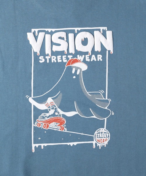 「VISION STREET WEAR」 スウェットカットソー L ブルー メンズ_画像9