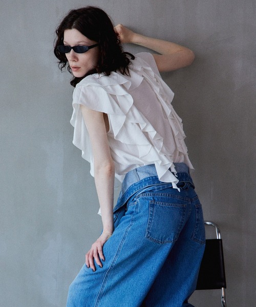 MAISON SPECIAL（メゾンスペシャル） ブラウス シャツ Ruffle Check