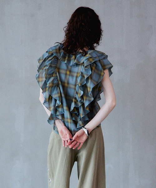 MAISON SPECIAL（メゾンスペシャル） ブラウス シャツ Ruffle Check