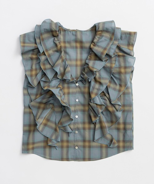 MAISON SPECIAL（メゾンスペシャル） ブラウス シャツ Ruffle Check