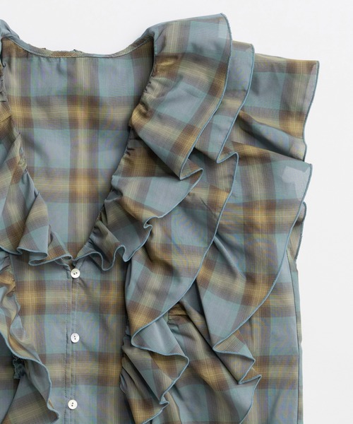 MAISON SPECIAL（メゾンスペシャル） ブラウス シャツ Ruffle Check