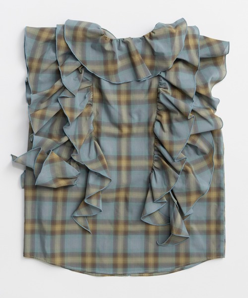 MAISON SPECIAL（メゾンスペシャル） ブラウス シャツ Ruffle Check