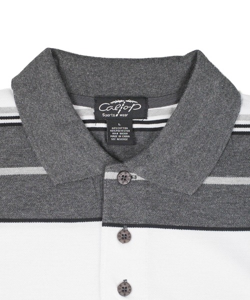 ポロシャツ 半袖 「T19」「Cal Top/キャルトップ」STRIPE POLO SHIRTS メンズ レディース | Cal Top | 18