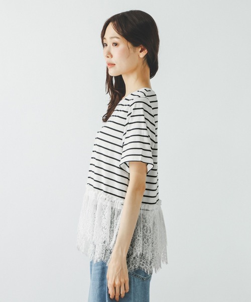 GLOBAL WORK（グローバルワーク） tシャツ 半袖 フローズン裾フリル