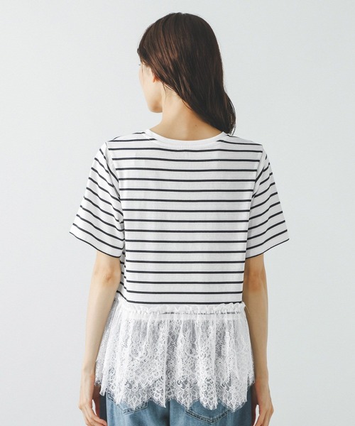 GLOBAL WORK（グローバルワーク） tシャツ 半袖 フローズン裾フリル