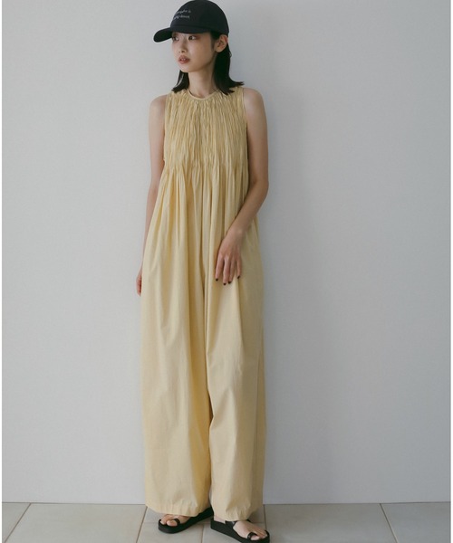 アンヌーク　anuke トップス　春　夏　美品　ベージュ　イエロー anuke（アンヌーク） オールインワン Hand Gather Combinaison
