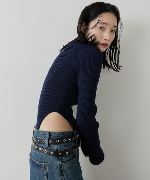 「HANNE」 長袖カットソー FREE ブラック レディース_画像7