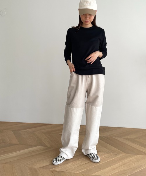 「harmonie」 長袖カットソー ONE SIZE チャコールグレー レディース_画像2