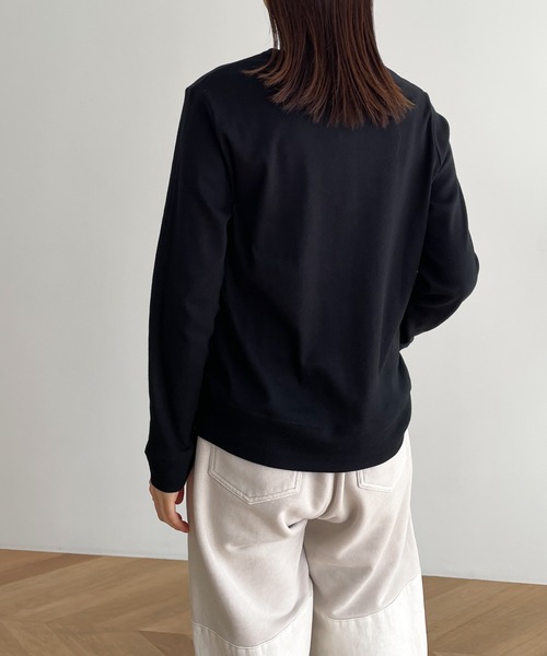 「harmonie」 長袖カットソー ONE SIZE チャコールグレー レディース_画像3