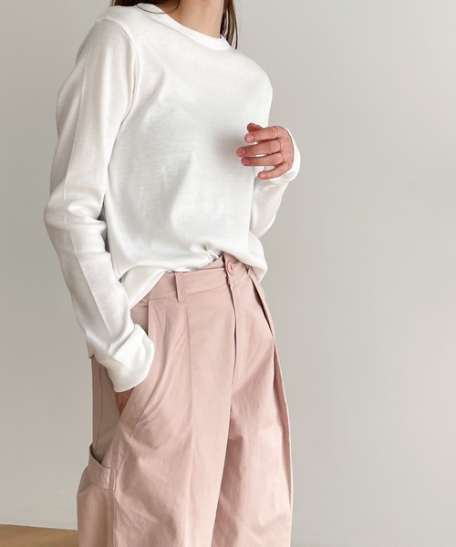 「harmonie」 長袖カットソー ONE SIZE チャコールグレー レディース_画像4
