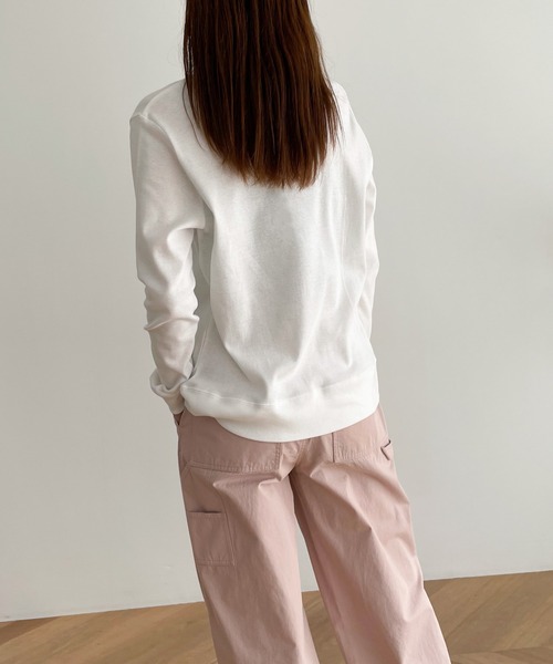 「harmonie」 長袖カットソー ONE SIZE チャコールグレー レディース_画像6