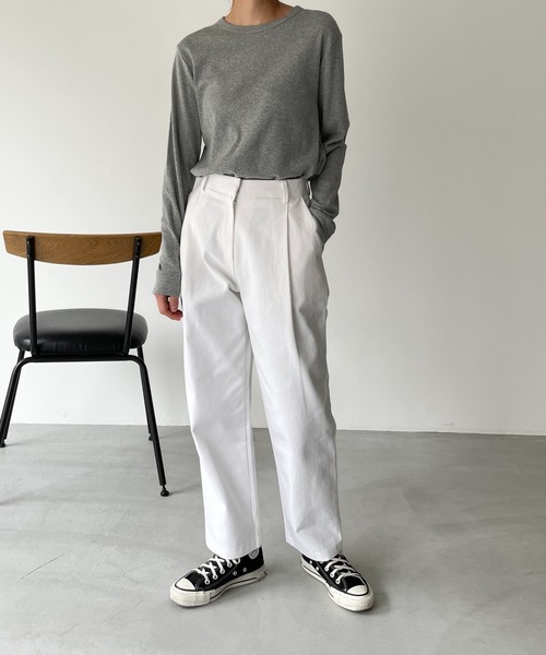 「harmonie」 長袖カットソー ONE SIZE チャコールグレー レディース_画像7