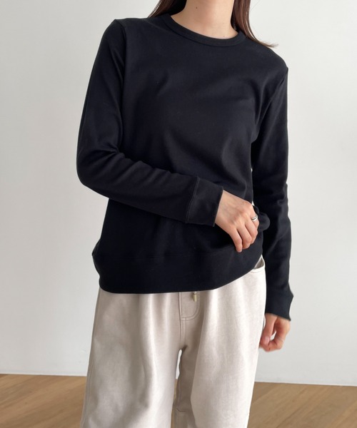 「harmonie」 長袖カットソー ONE SIZE チャコールグレー レディース_画像8