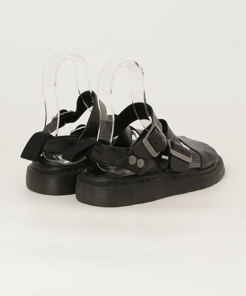 Dr. Martens 厚底 スポーツサンダル ブラック Dr.Martens（ドクターマーチン） フラットサンダル 6 ブラック