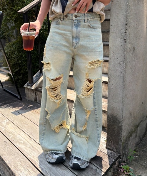 Ray Cassin（レイカズン） ワイドパンツ ジーンズ デニム デニムパンツ