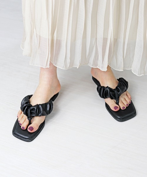 「RiiiKa」 フラットサンダル M アイボリー レディース_画像6