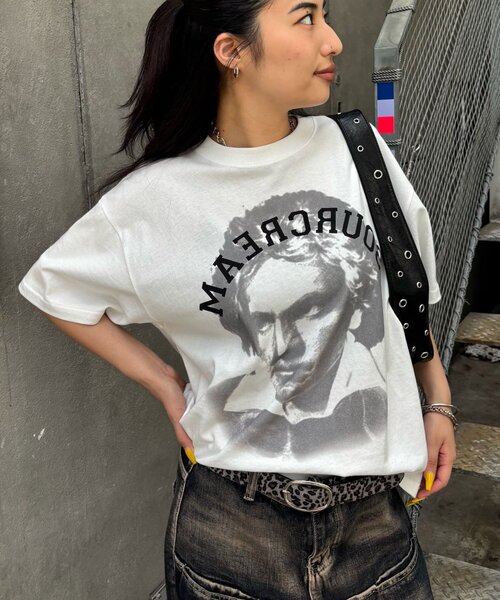 「Sourcream」 半袖Tシャツ MEDIUM グレー レディース_画像7