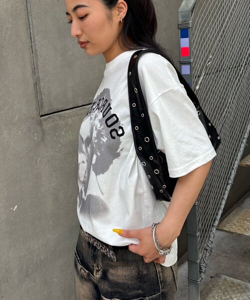 「Sourcream」 半袖Tシャツ MEDIUM グレー レディース_画像8