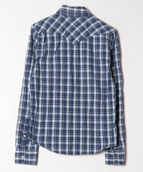 「Hollister」 長袖シャツ S ブルー メンズ_画像2