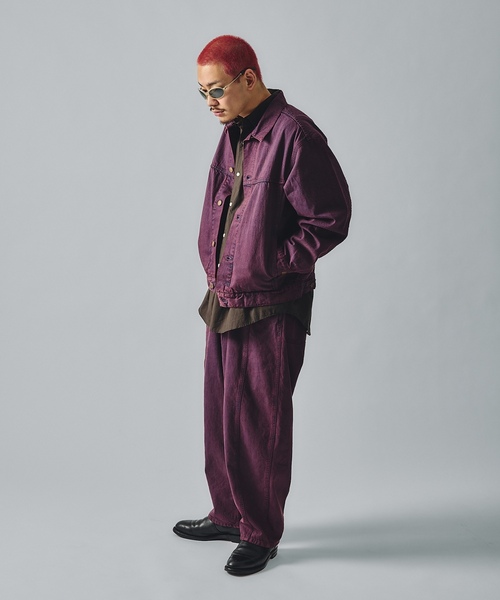 「JOURNAL STANDARD J.S HOMESTEAD」 デニムパンツ LARGE パープル メンズ_画像3