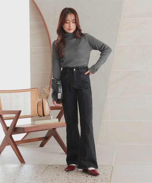 ジーンズ デニム デニムパンツ 「 低身長向けサイズ 」 ハイウエスト