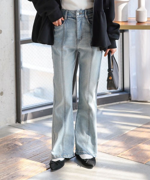 ジーンズ デニム デニムパンツ 「 低身長向けサイズ 」 ハイウエスト
