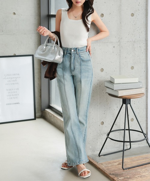 ジーンズ デニム デニムパンツ 「 低身長向けサイズ 」 ハイウエスト
