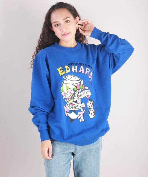Ed Hardy　ビッグスウェットシャツ メンズファッション トレーナー スウェット Ed Hardy ビッグスウェット