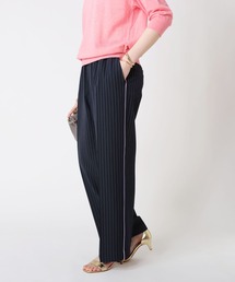 Jines パンツ ピンストライプ・ワイドパンツ レディース