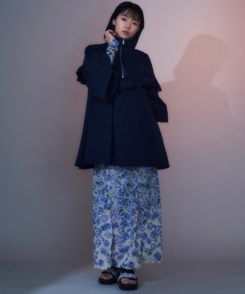 ブラウス シャツ heki ヘキ メッシュフリルブラウス レディース THE MILES ブラウス シャツ heki ヘキ メッシュフリルブラウス