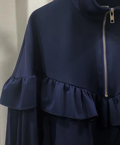 ブラウス シャツ heki ヘキ ハーフジップフリルブラウス レディース メンズ THE MILES ブラウス シャツ heki ヘキ ハーフジップフリル