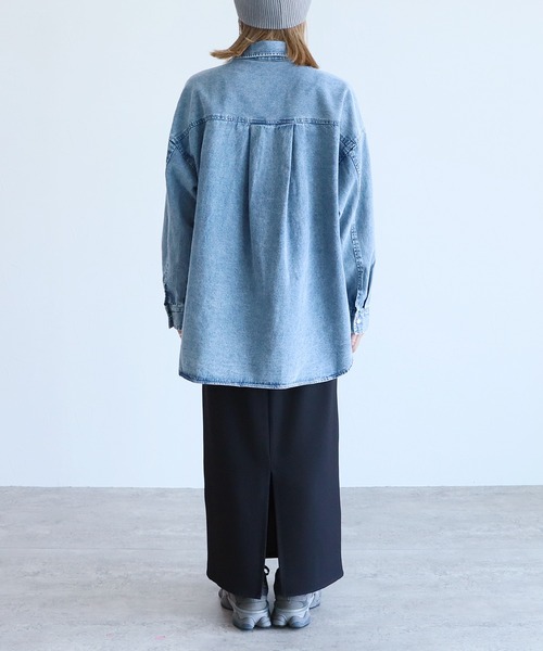 reca デニムジャケット　ライトブルー　Mサイズ reca デニムジャケット gジャン デニムシャツジャケット