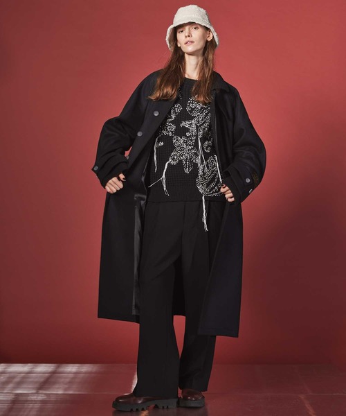 MAISON SPECIAL パンツ 「UNISEX」Double-Cloth One-Tuck Wide